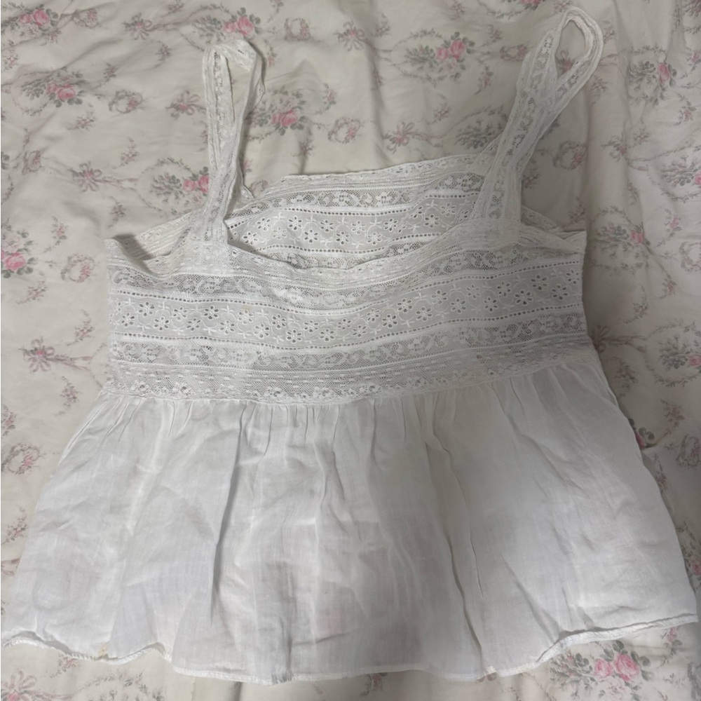 Dôen White Lace Top size S